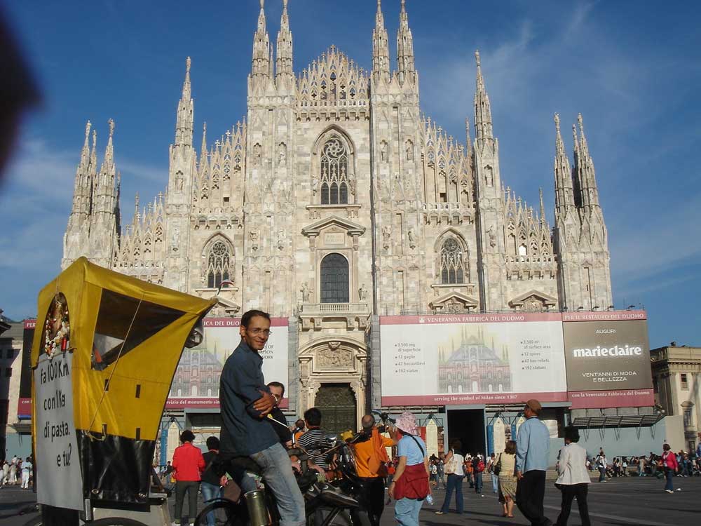 in risciò a piazza Duomo a Milano