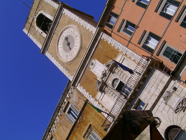 torre a piazza Plebiscito - Ancona in risciò